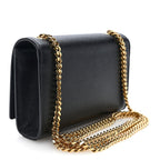 Saint Laurent Grain De Poudre Small Monogram Kate Satchel Black