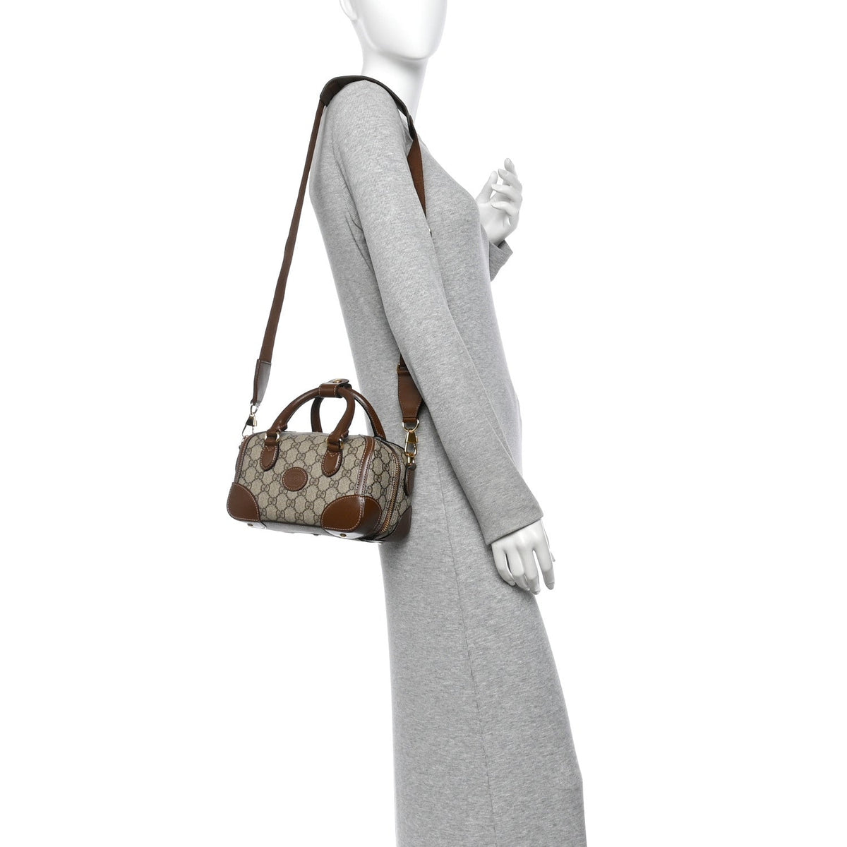 Gucci GG Supreme Interlocking G Small Duffle Beige Ebony