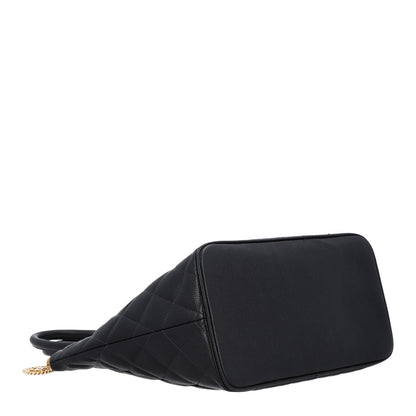 Quilted Caviar Tote Bag