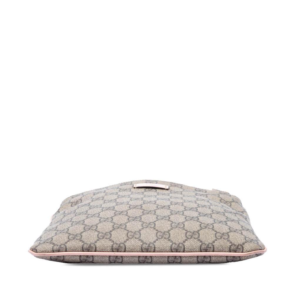 Zip Top Messenger Bag GG Coated Canvas Small