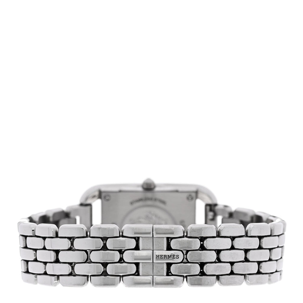 Hermes Stainless Steel 23mm Cape Cod Quartz Watch Etoupe