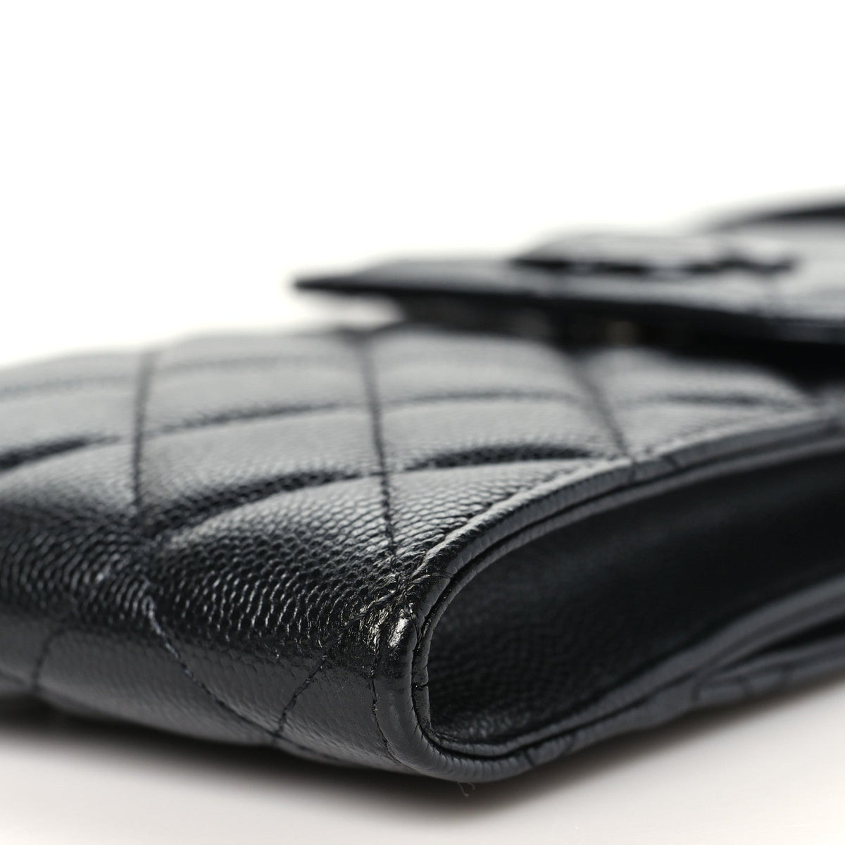 Quilted Caviar Clutch Bag