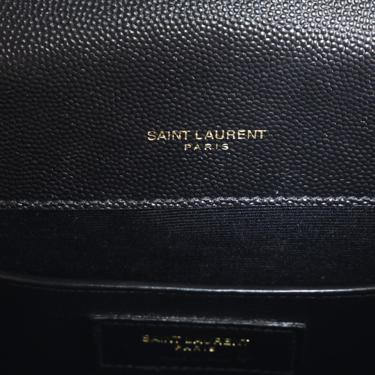 Saint Laurent Grain De Poudre Small Monogram Satchel Black