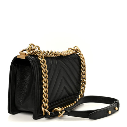 Medium Quilted Caviar Flap Shoulder Bag