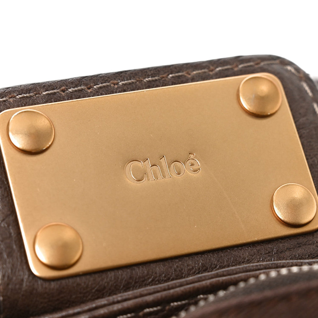 Chloe Calfskin Medium Paddington Satchel Chocolate