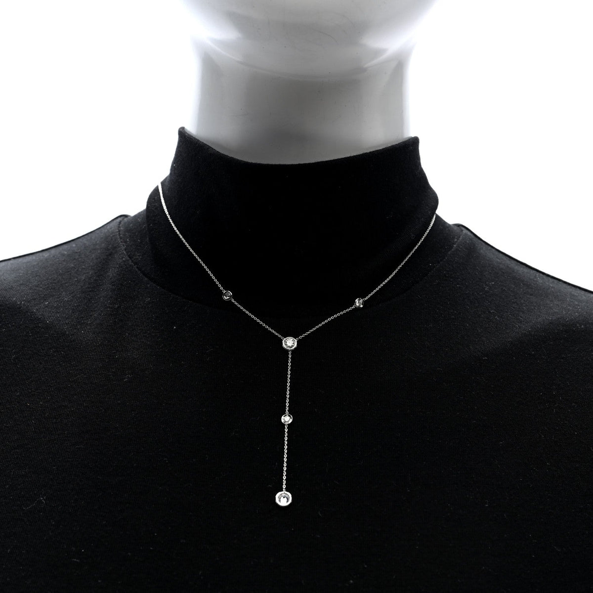 18K Yellow Gold Diamond .60ctw Diamonds By The Inch Y Necklace