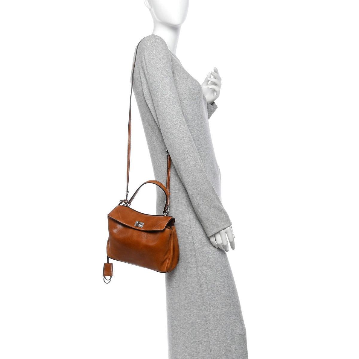 Balenciaga Lambskin Mini Rodeo Top Handle Bag Tan Cowboy