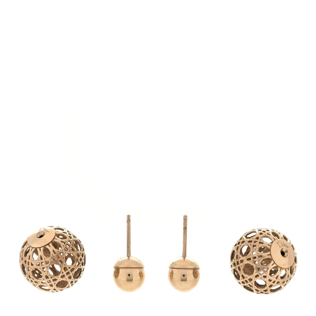 Christian DiorCannage Mise En Dior Tribal Earrings Gold
