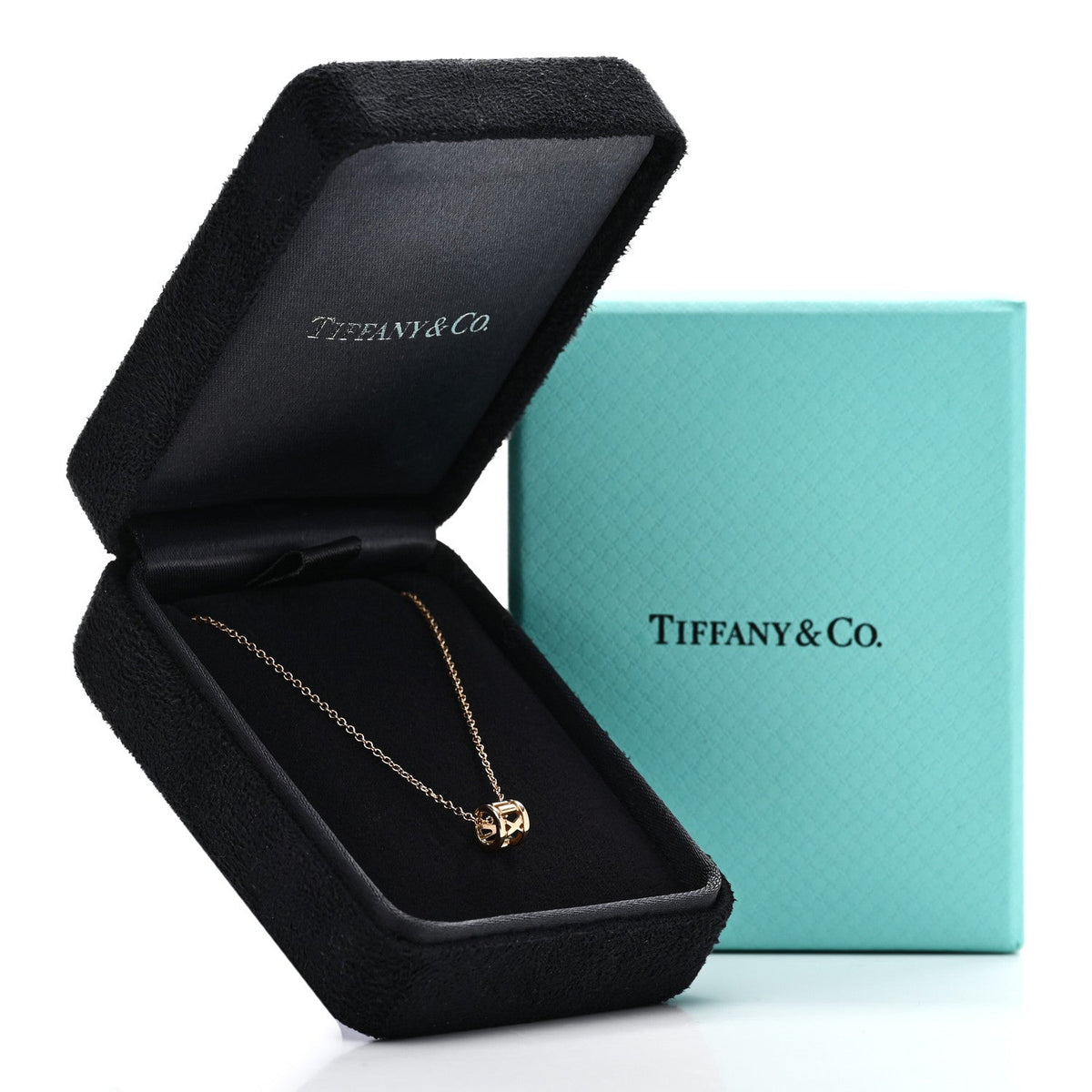 18K Rose Gold Atlas Open Pendant Necklace
