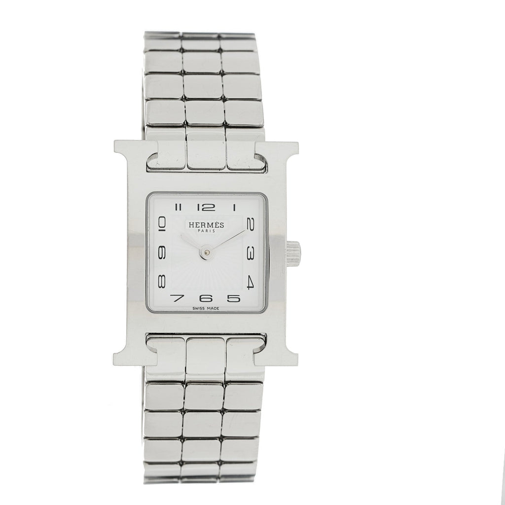 Hermes Stainless Steel 21mm Heure H Watch White