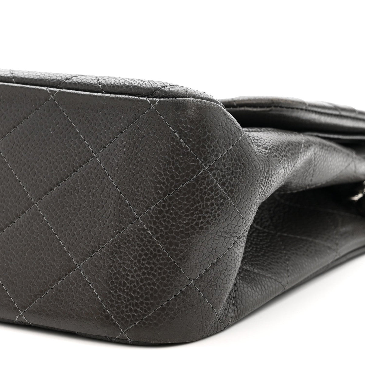 Quilted Caviar Flap Shoulder Bag