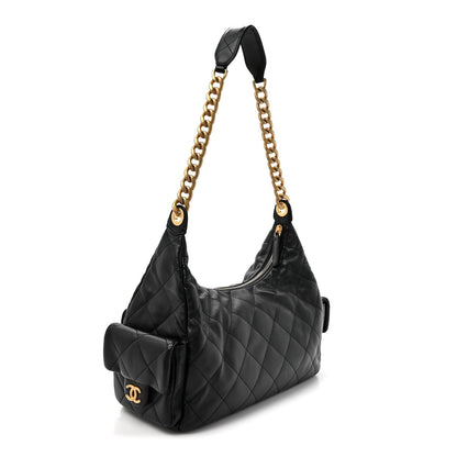 Quilted Lambskin Hobo Bag