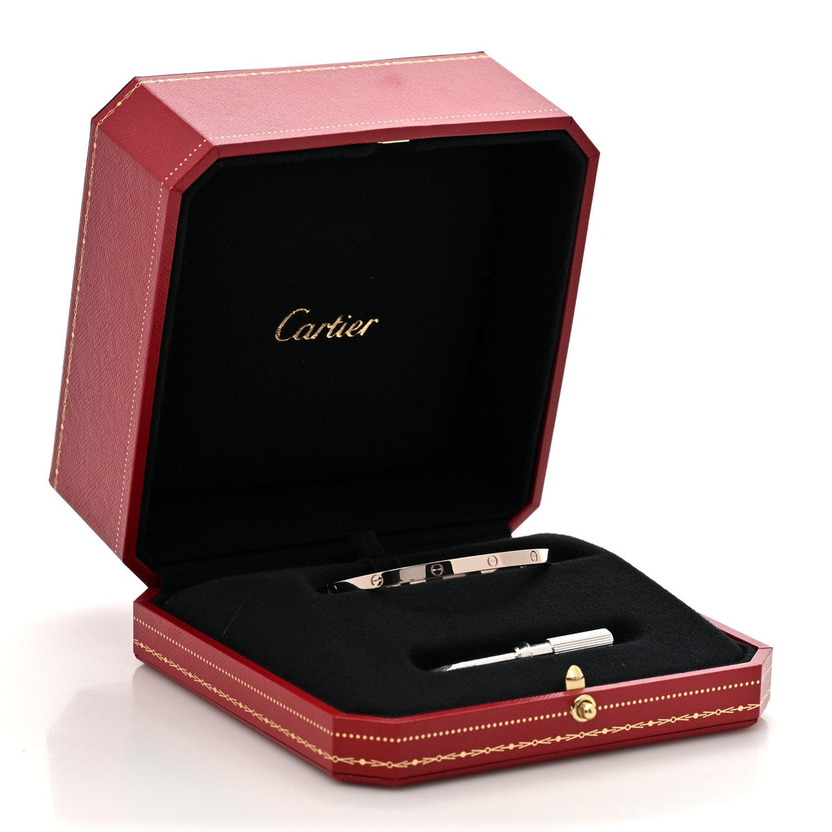 18K White Gold Small LOVE Bracelet 17