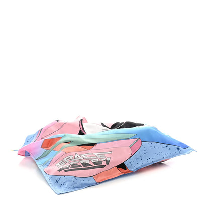 Silk Space Derby Furoshiki Bag Gm Bleu C Handbag