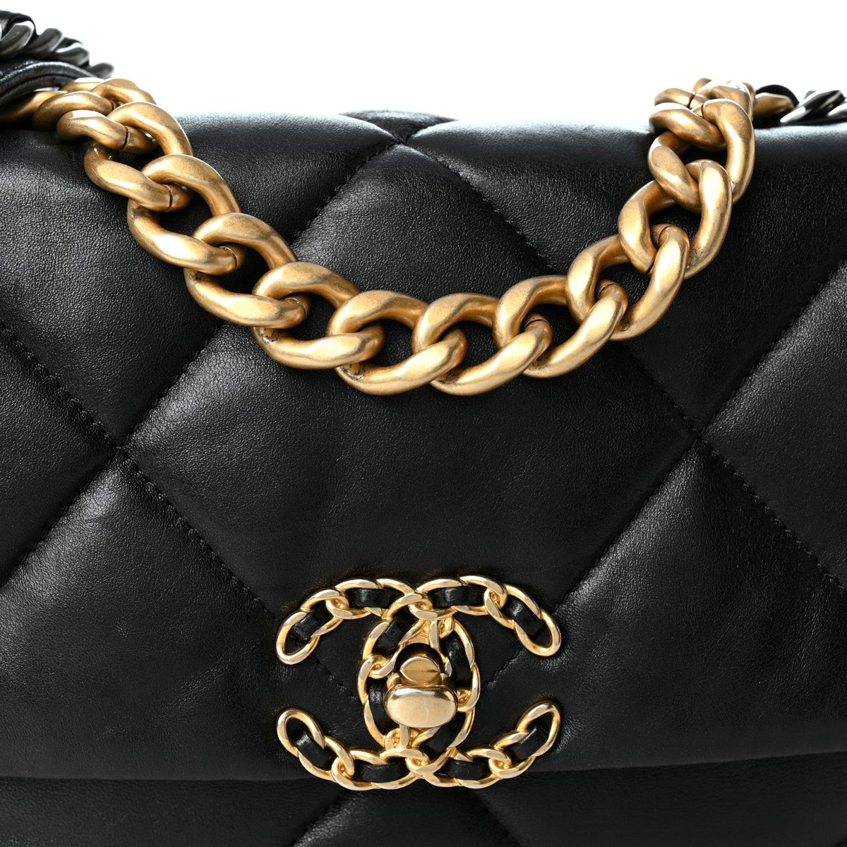 Medium Quilted Lambskin Flap Shoulder Bag