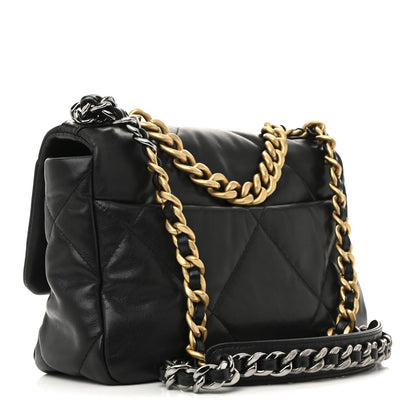Medium Quilted Lambskin Flap Shoulder Bag