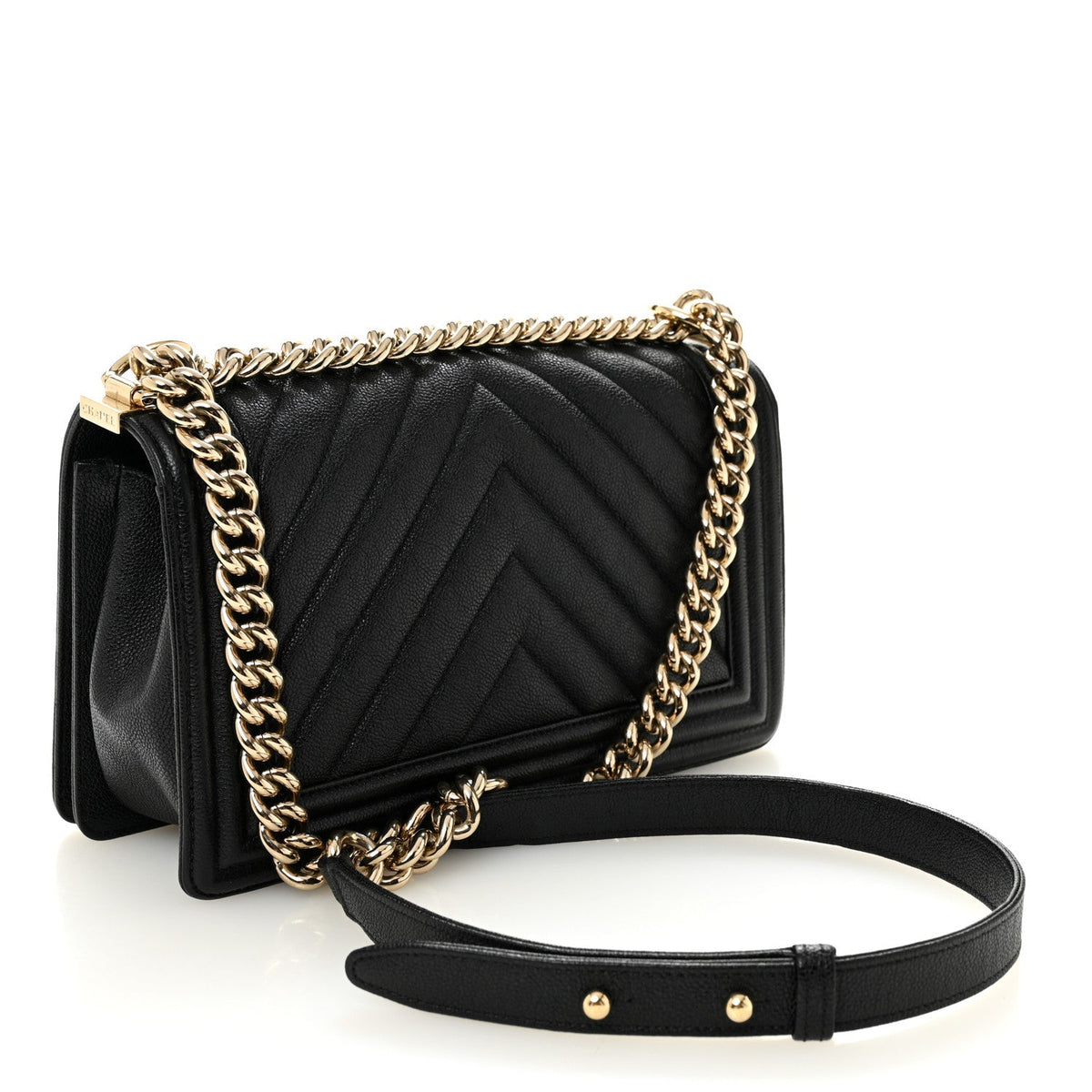 Medium Quilted Caviar Flap Shoulder Bag