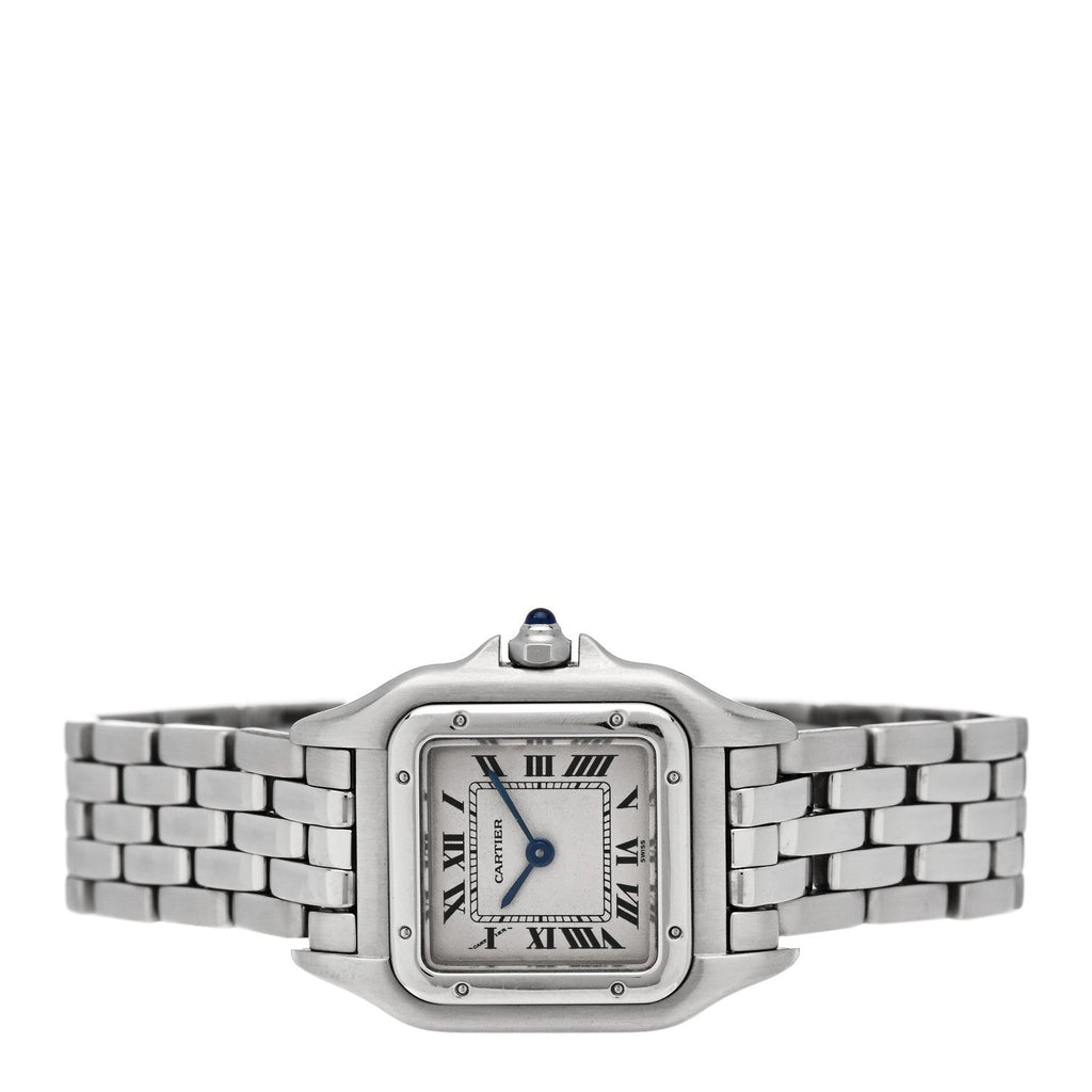 Cartier Stainless Steel 22mm Panthere Quartz Watch Ivory