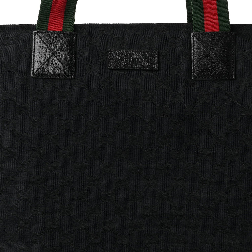 Gucci GG Monogram Large Web Handle Vertical Tote Black