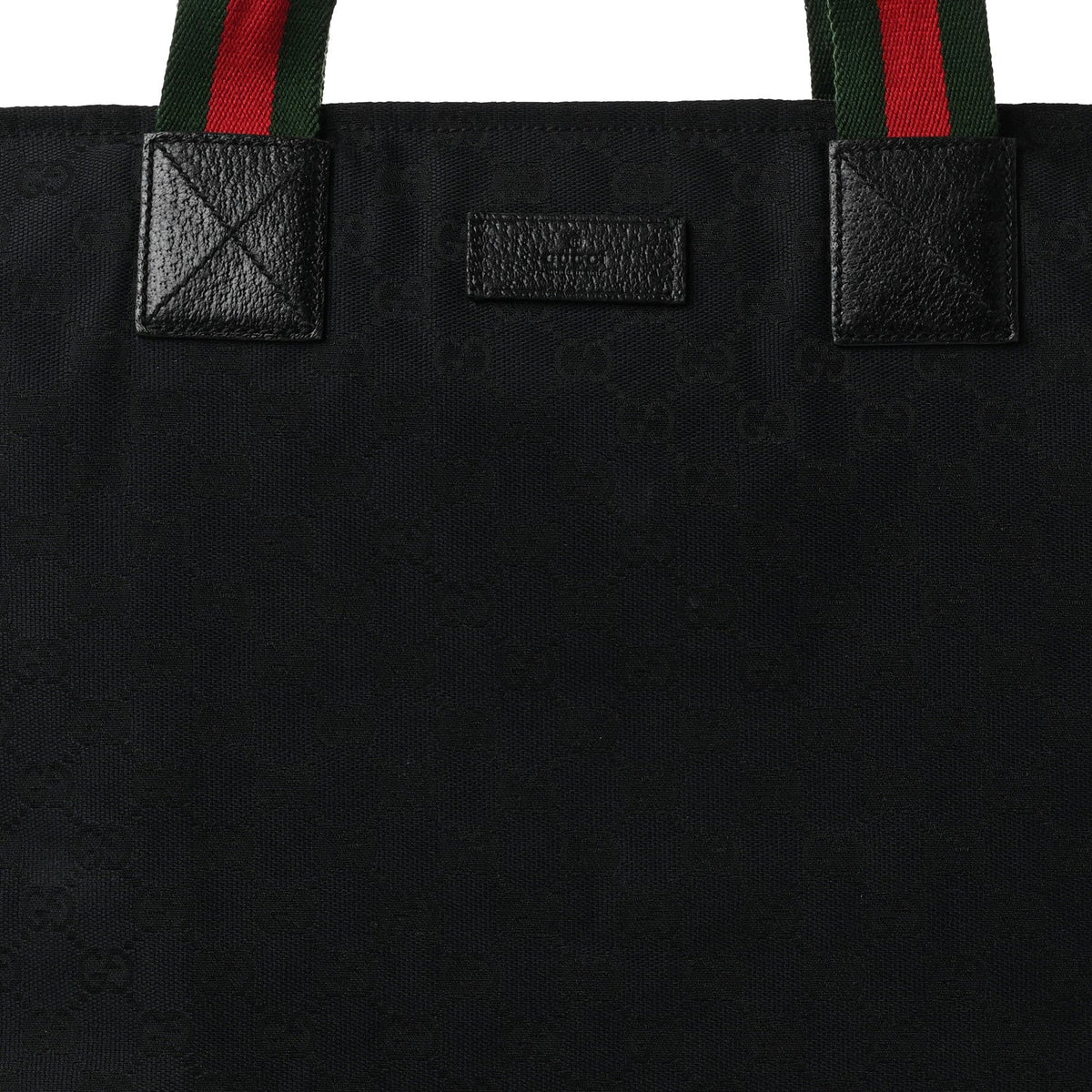 Gucci GG Monogram Large Web Handle Vertical Tote Black