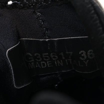 Chanel Velvet Calfskin Mixed Fibers Women's CC Sneakers 36 Black