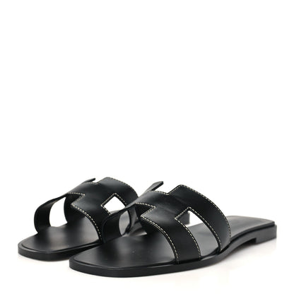 Hermes Box Calfskin Oran Women's Shoes
