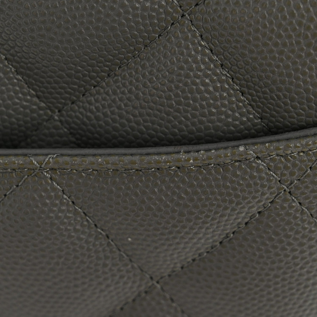 Quilted Caviar Flap Shoulder Bag