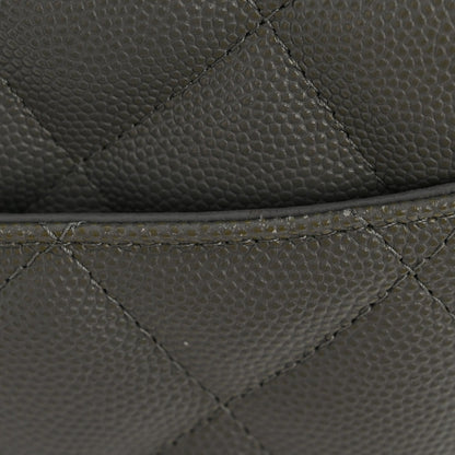 Quilted Caviar Flap Shoulder Bag