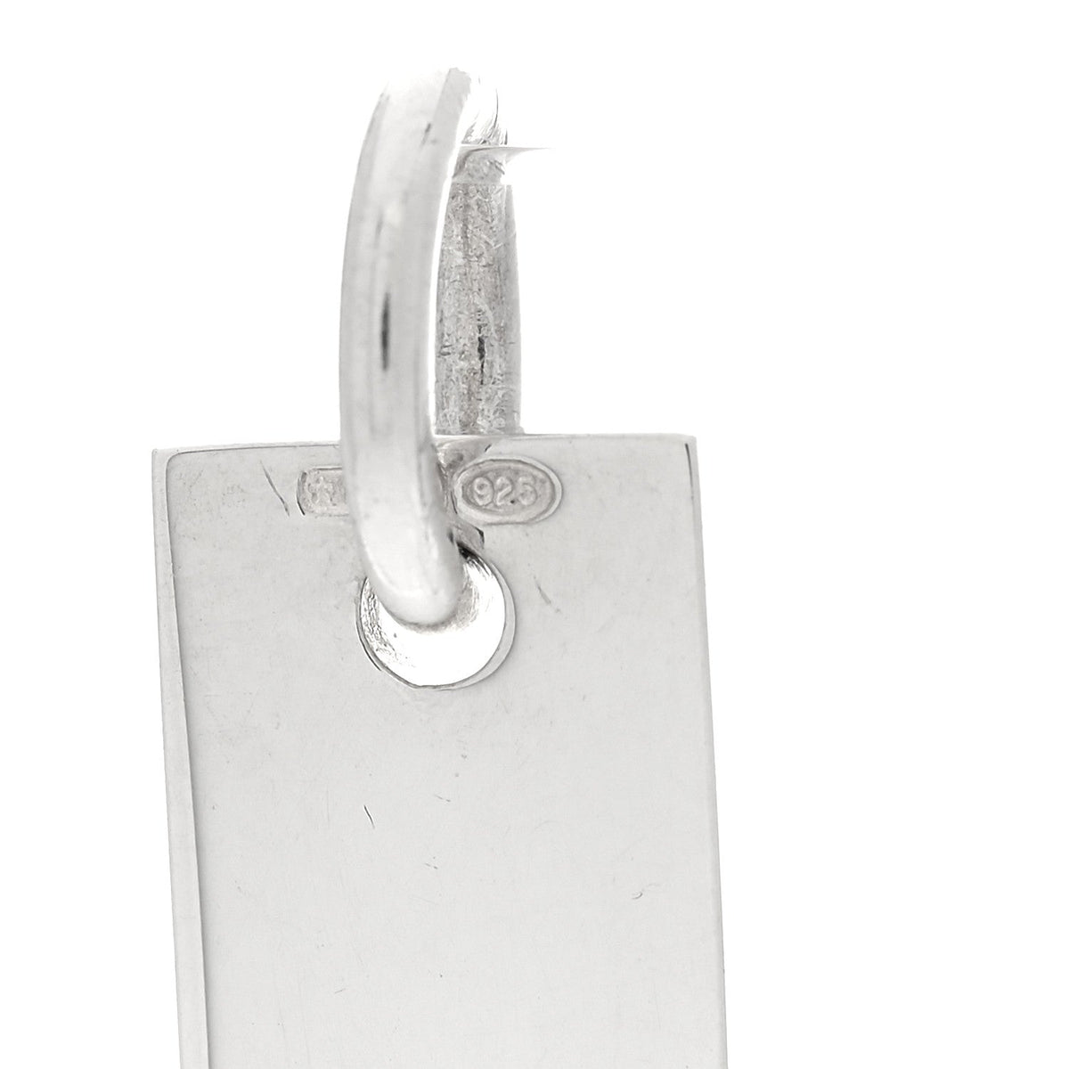 Sterling Silver Logo Tag Pendant