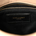 Saint Laurent Lambskin Quilted Small Loulou Puffer Chain Bag Dark Beige