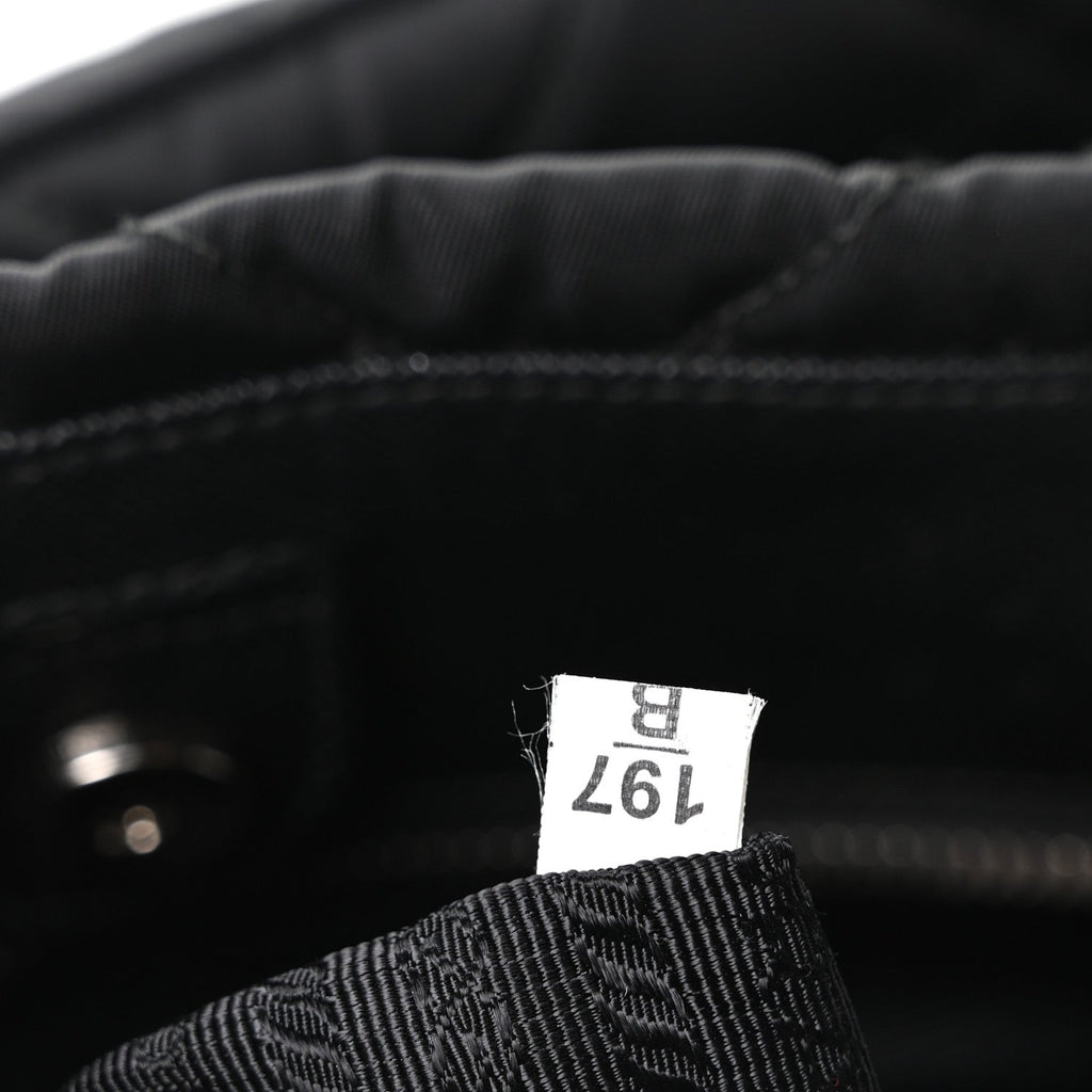 Prada Nylon Tessuto Impuntu Quilted Tote Black