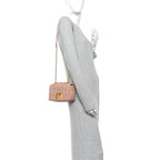 Christian Dior Calfskin Cannage Small Caro Bag Rose De Vents