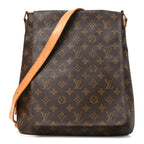 Louis Vuitton Monogram Coated Canvas Musette GM Brown