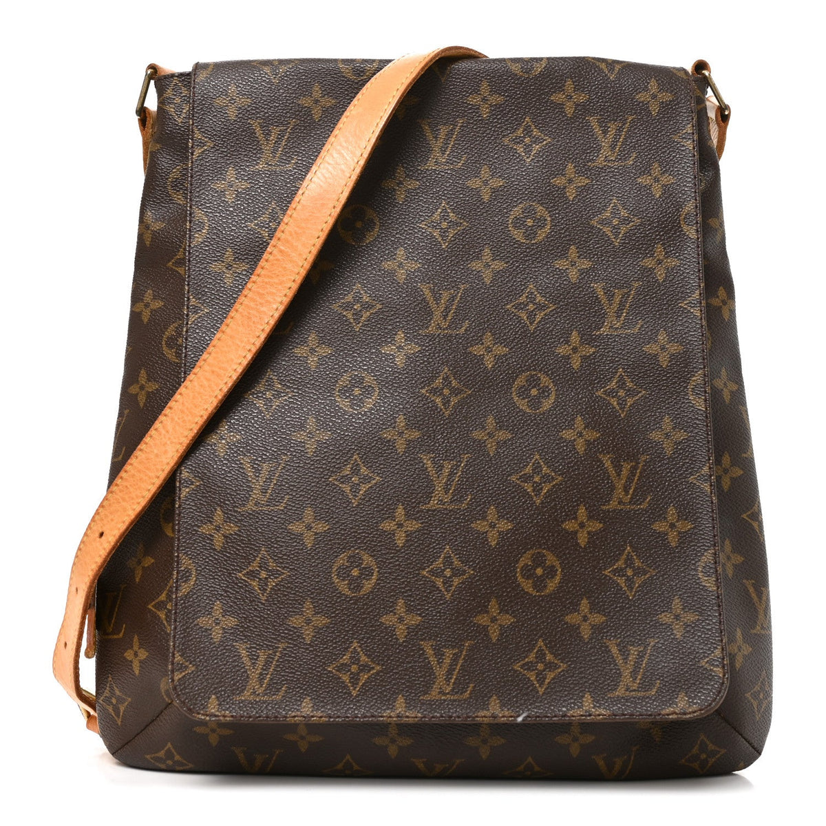 Louis Vuitton Monogram Coated Canvas Musette GM Brown