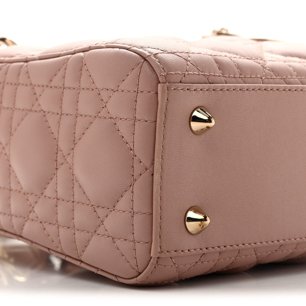 Christian Dior Lambskin Cannage Small My ABCDior Lady Dior Fard