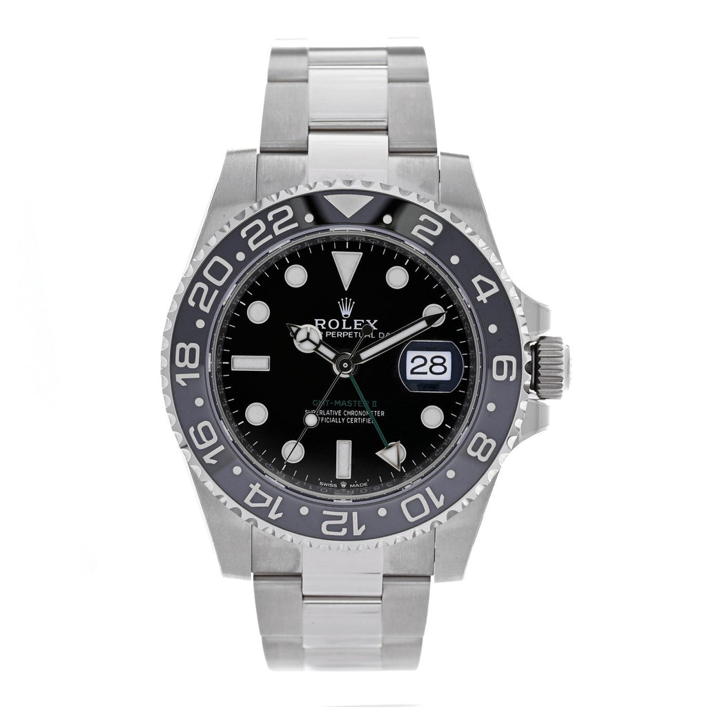 Rolex Stainless Steel 40mm GMT Master II Watch Black 126710GRNR