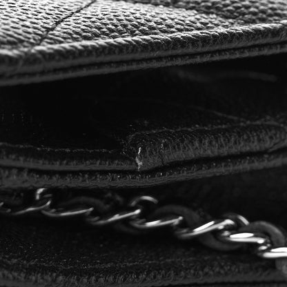 Quilted Caviar Wallet Bag