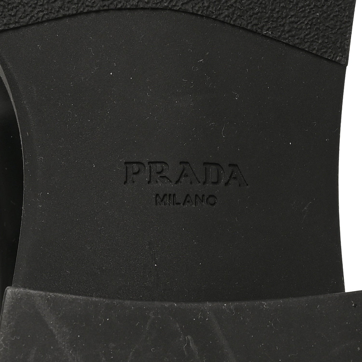 Prada Spazzolato Women's Triangle Logo 50mm Loafers 40 Black