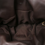 Loewe Calfskin Flamenco Puffer Knot Bag Dark Brown