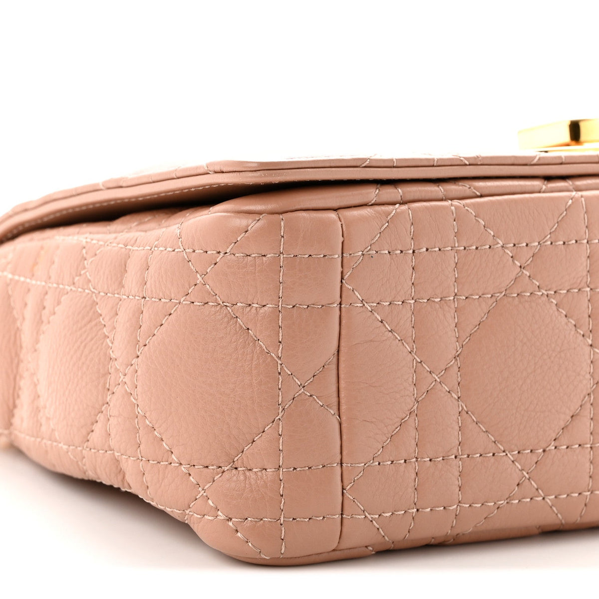 Christian Dior Calfskin Cannage Small Caro Bag Rose De Vents