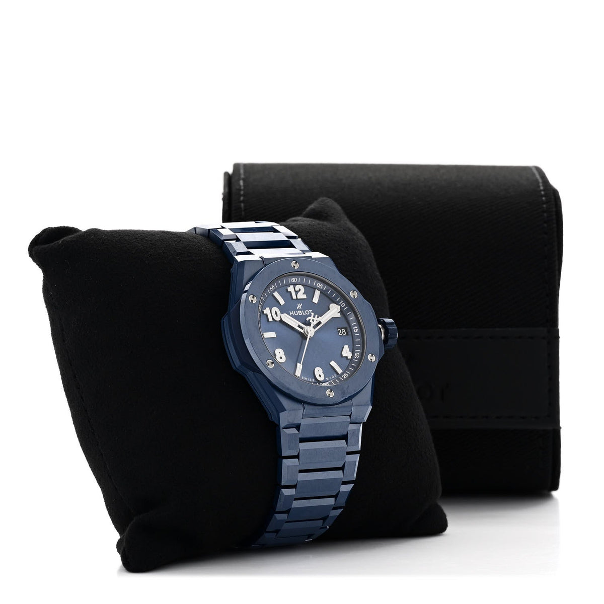 Hublot Ceramic 38mm Big Bang Integrated Watch Blue 457.EX.7170.EX