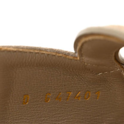 Chanel Suede Calfskin Platform CC Women's Sandals