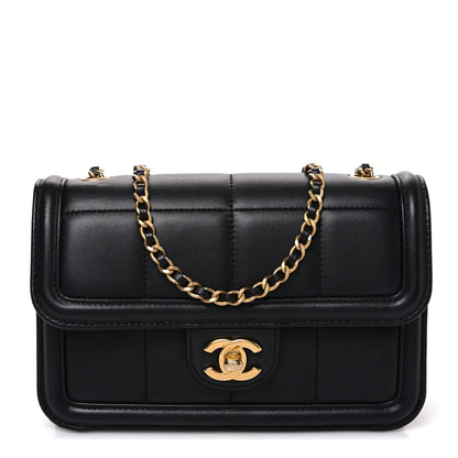 Mini Lambskin Calfskin Flap Shoulder Bag