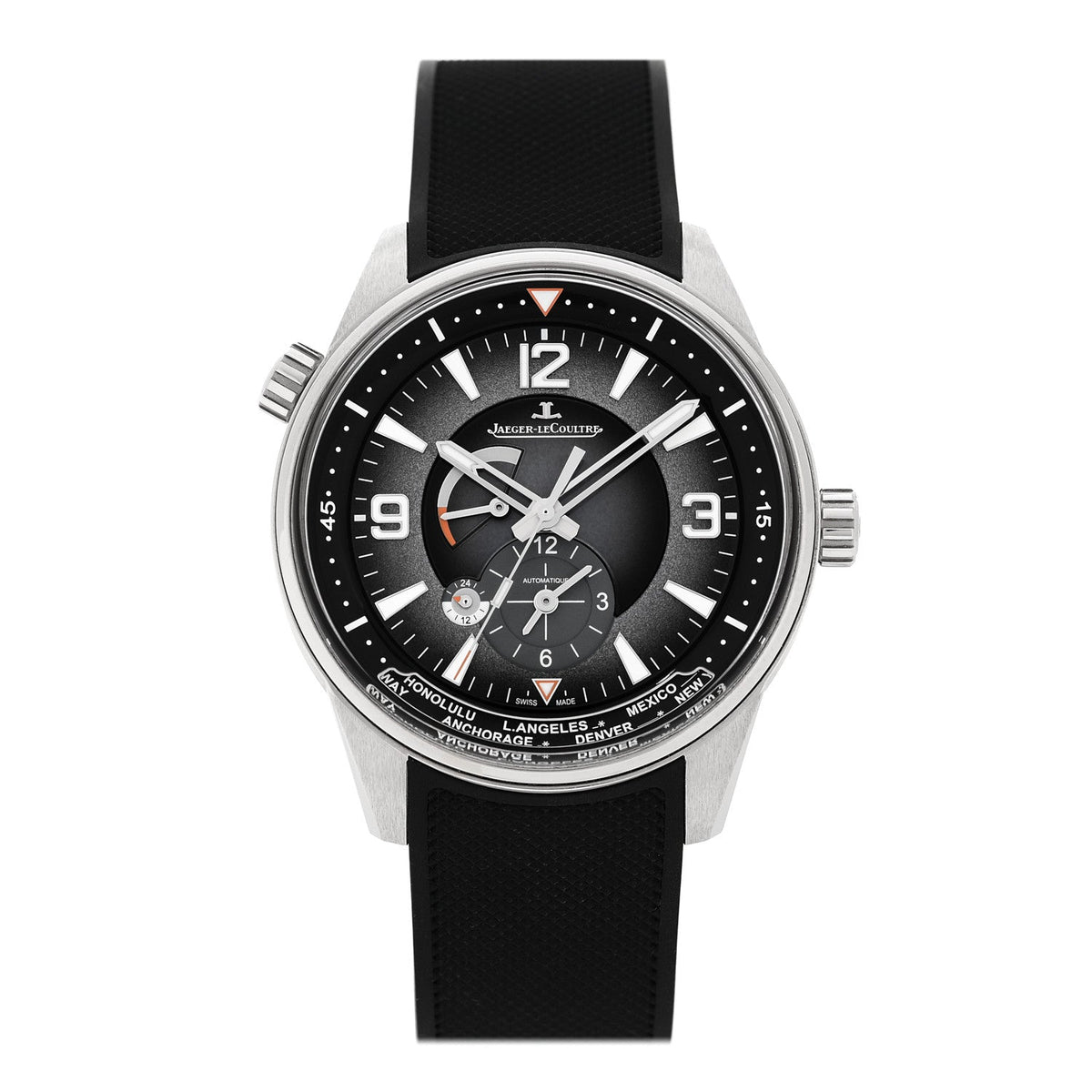 Jaeger-LeCoultre Stainless Steel Rubber 42mm Polaris Watch Grey Q9078640