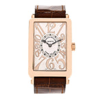 Franck Muller 18K Yellow Gold Alligator 30mm Long Island Watch Brown 1000SC