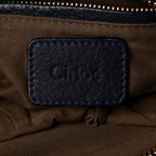 Chloe Calfskin Medium Marcie Satchel Royal Navy