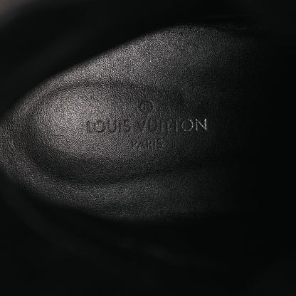 Louis Vuitton Suede Calfskin Monogram Women's Laureate Desert Boots 36 Black