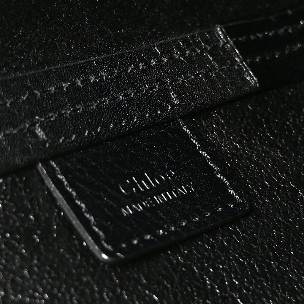 Chloe Grained Calfskin Medium Spin Tote Woodrose