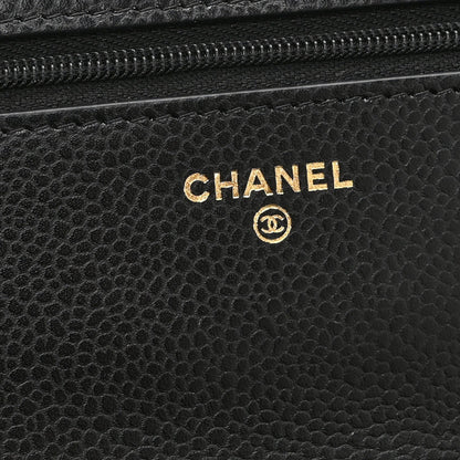 Quilted Caviar Wallet Bag