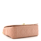 Christian Dior Calfskin Cannage Small Caro Bag Rose De Vents